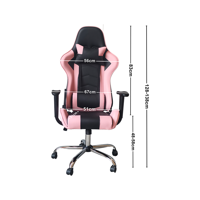 Conception de coutures noires et roses Matériau de haute qualité Chaise de jeu régulière