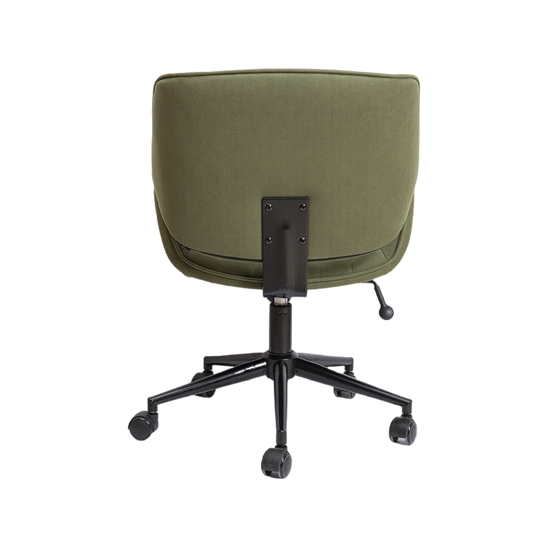 Chaise de bureau en tissu vert doux et respirant