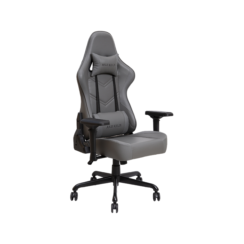 Chaise de jeu de luxe haut de gamme à accoudoirs réglables gris