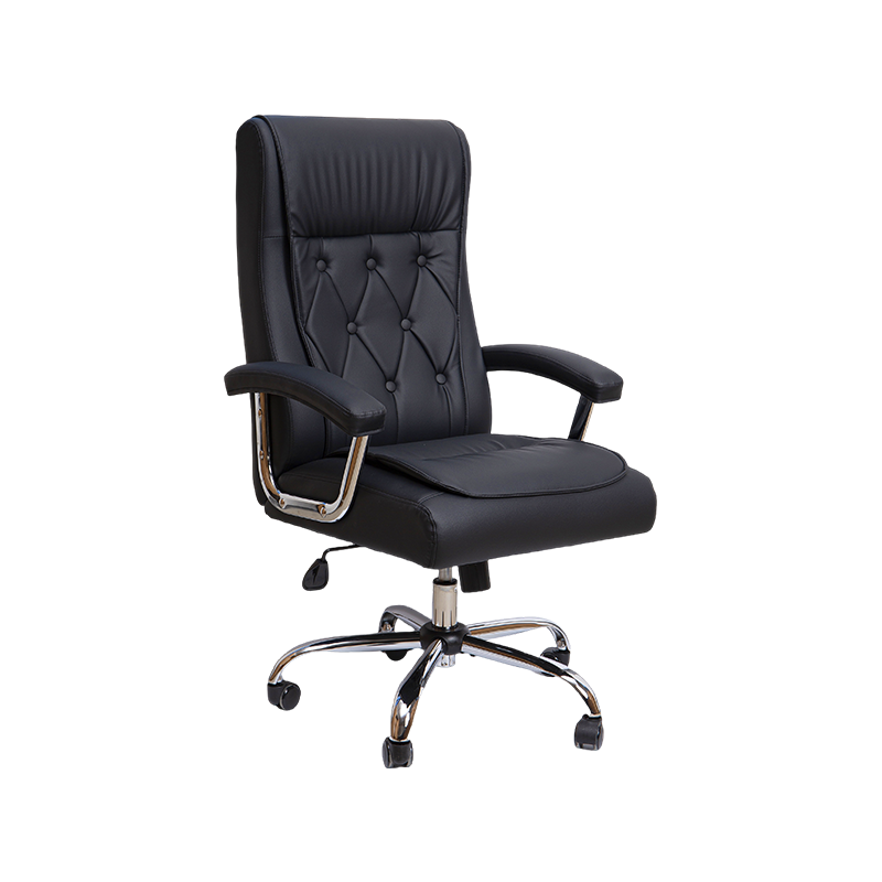 Chaise de bureau classique en cuir PU réglable multi-angles noir